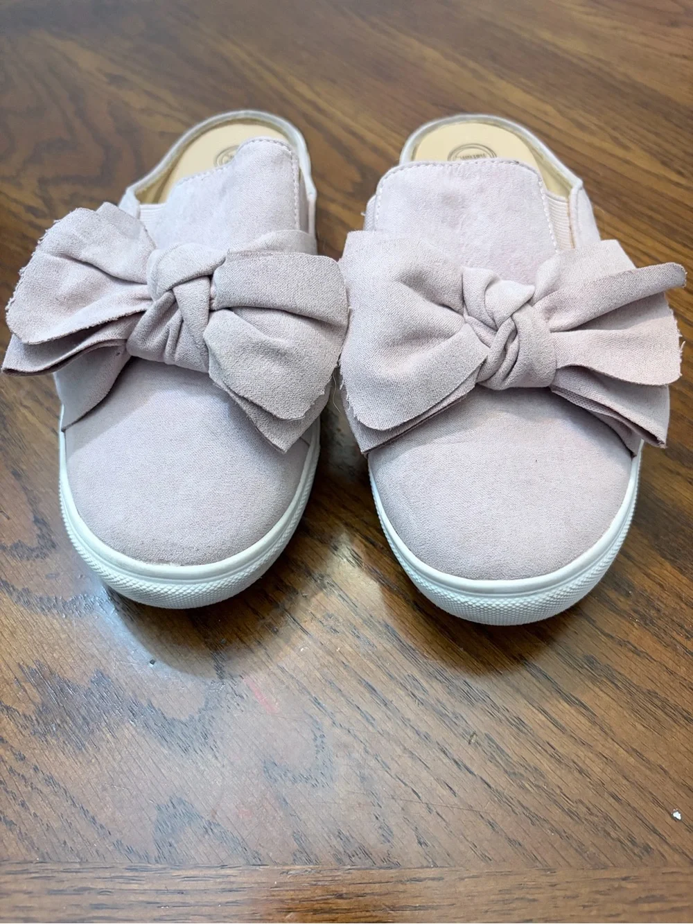 wonder nation Girls Slip-On Bow Sneakers - Light Pink